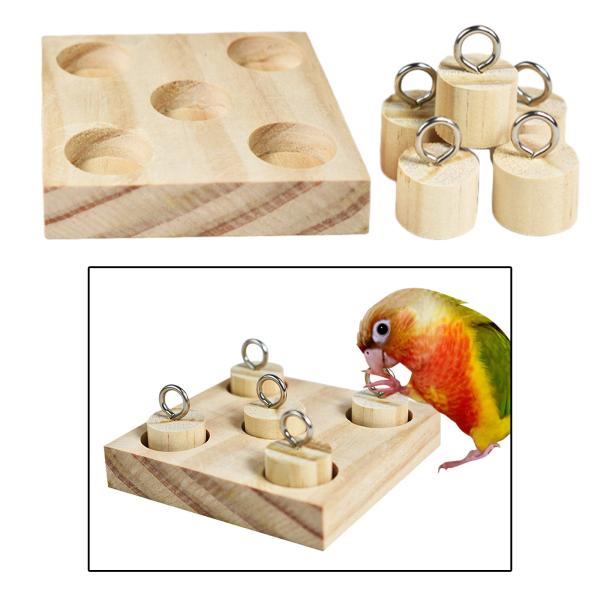鳥の木製ブロックパズルtraingingおもちゃオウム知育玩具ハムスターgerbilセキセイインコインコオカ恋人たち