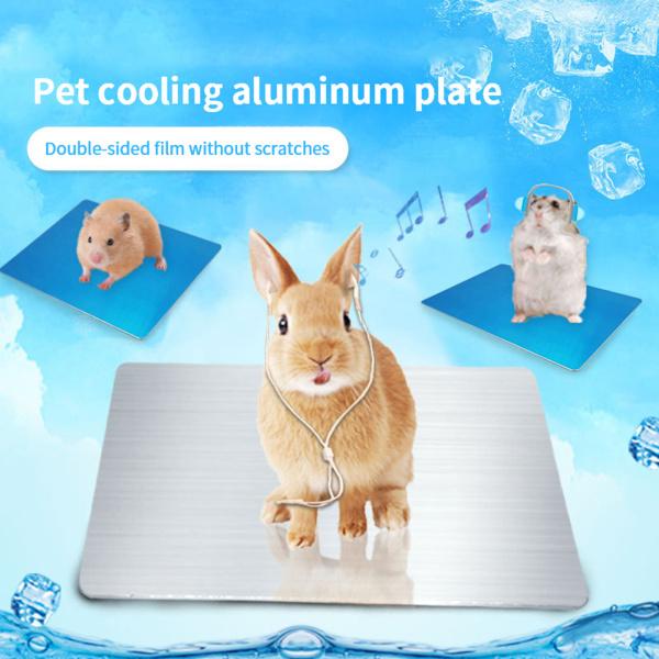 子犬用冷却マット30x20cm / 50x30cm、耐久性のあるペット用クールマット無毒のチンチラモルモット自己冷却パッド、小動物用夏用アル