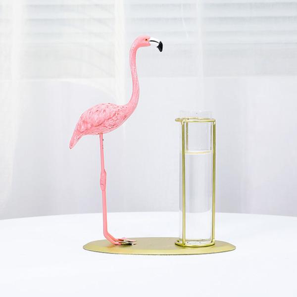 花瓶 水耕栽 フラミンゴ 置物 面白い ユニーク 美しい 家の装飾 恋人