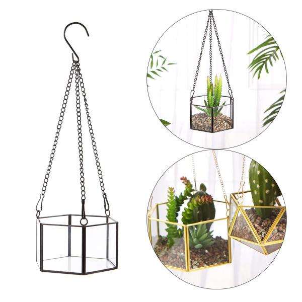 多肉植物のシダdiyディスプレイ屋外装飾結婚式のためのモダンなハンギングプランターガラステラリウム六角形の屋内プランターコンテナ Stkショップ 通販 Yahoo ショッピング