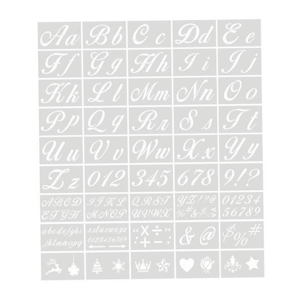 45個のアルファベットテンプレート絵画ステンシルテンプレート再利用可能な描画ステンシルテンプレートセットdiyアートノートブック招待状カード Stkショップ 通販 Yahoo ショッピング