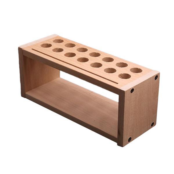 木製レザークラフトツールホルダーオーガナイザースタンピング