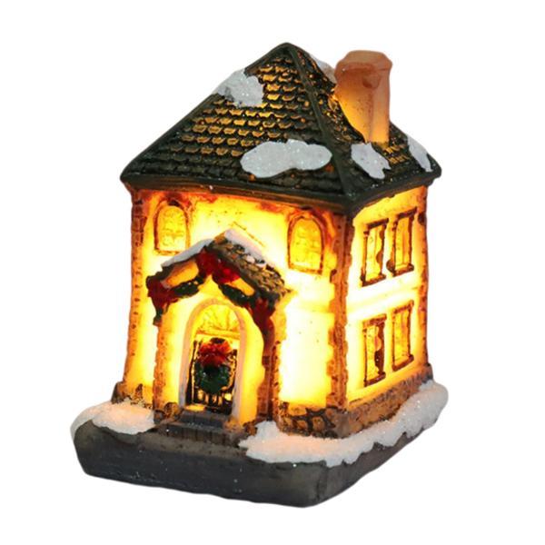 クリスマス 置物 スノーハウスの建物 Chritsmas村 LEDライト 間接照明