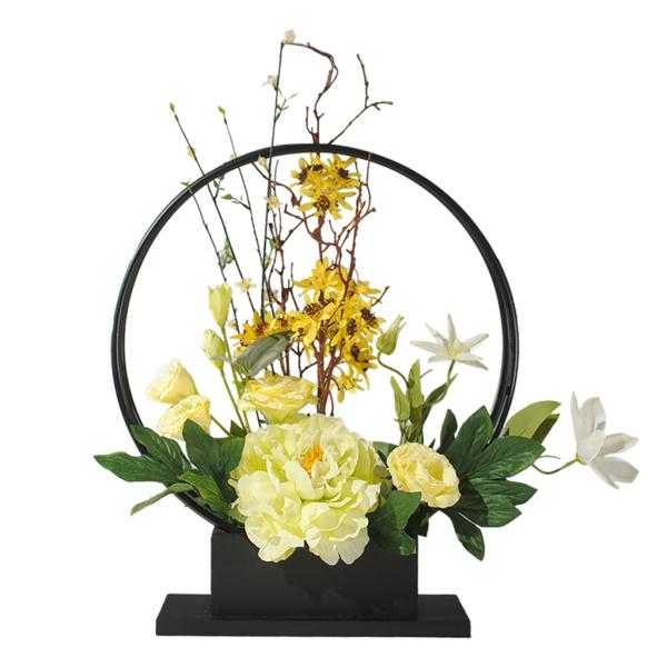 エッセンシャルズ 人工ブーケと花瓶 シルクフラワー 結婚式のフラワーアレンジメント ダイニングテーブル オフィス パーティー 家の装飾 割引クーポン対象品 Istx Edu Ec