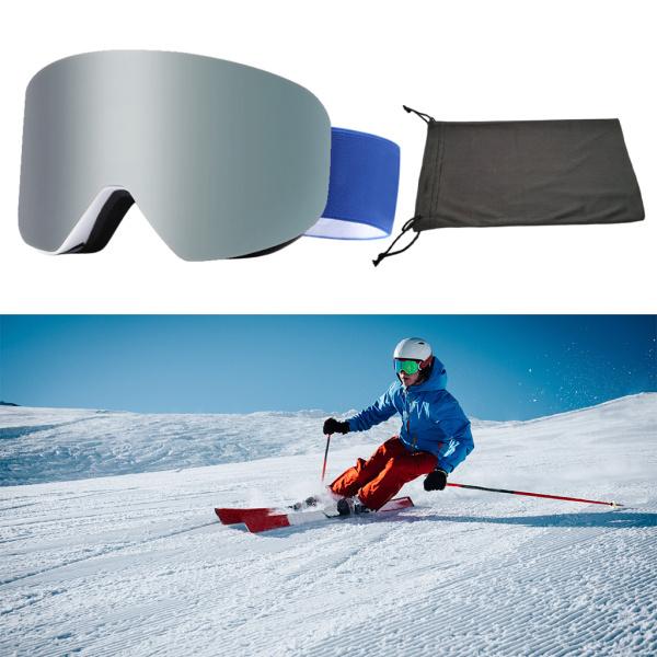 スキーゴーグル、男性用と女性用のスノーボードゴーグル、UV 400保護と互換性のあるヘルメット、耐風性、アンチグレアレンズ