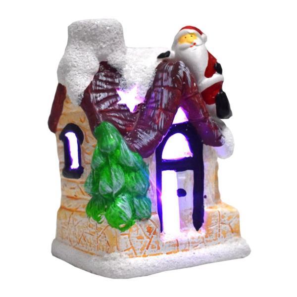 Nuobesty 10ピースミニクリスマスオーナメント樹脂クリスマスツリーミニチュア置物ケーキトッパーアドベントカレンダークリスマス ドールハウスフェアリーガーデン装飾グリーン