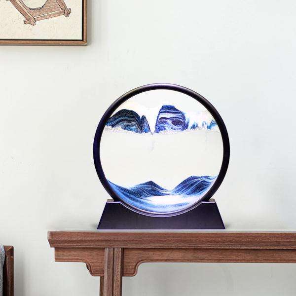 動く砂アート画像丸いガラス3dサンドスケープインモーションディスプレイ流れる砂フレームおもちゃデスクトップホームオフィスの装飾ギフト Stkショップ 通販 Yahoo ショッピング