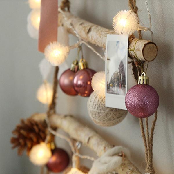 北欧スタイルのLEDクリスマスツリーの壁掛けはしごと装飾ライト
