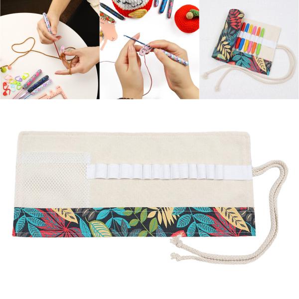編み針ケース、円形および直線編み針用のトラベルオーガナイザー収納バッグ、かぎ針編みのフック、編み物アクセサリー