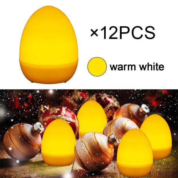 最も優遇 12xledグローイースターエッグイースターエッグハントゲーム誕生日の装飾キッズギフト その他仮装グッズ カラー 暖かい白 Www Mindthevoice Be