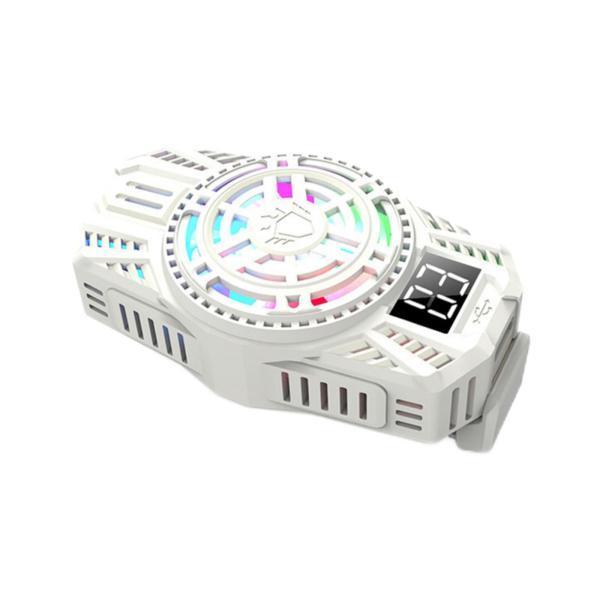 ライトLEDデジタルディスプレイ付き電話冷却ファンラジエーター電話クールヒートシンク急速冷却ゲームをプレイするためのユニバーサル電話クーラー