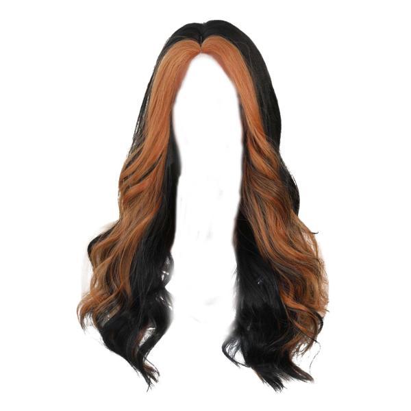 説明:素材: 女性の長い巻き毛の波状のかつらは.高温の合成繊維でできており.柔らかく.肌にやさしく.快適に着用でき.耐久性があります.特徴:高温耐性.摂氏150度(華氏300度)に耐えることができ.トリミングしてアイロンをかけることができま...