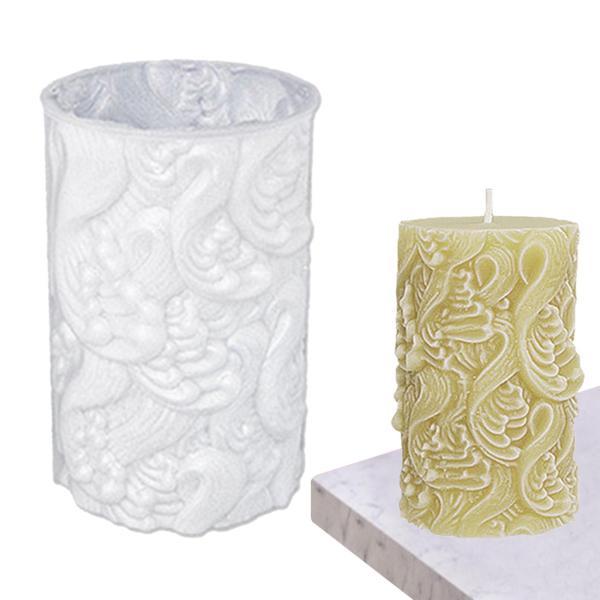 説明:[キャンドルツール]: クリエイティブな幾何学的な波状の柱の花の形.キャンドル作り用の3Dシリコンキャンドルツール.[素材]: 耐久性のあるシリコン素材で作られており.柔軟性があり.再利用可能で.エレガントな仕上がりです.[簡単DIY...