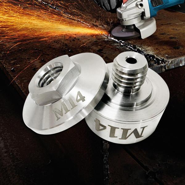 x ロックアダプター グラインダーロックアングルグラインダーアダプター 取り付け簡単 軽量スレッドアダプター 研磨パッド用アクセサリー