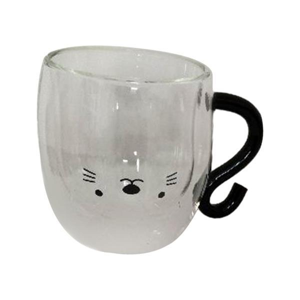 説明:[250mlかわいいコーヒーマグ]ハンドル付き250mlガラスマグ.アイスティー.コーヒー.エスプレッソ.スムージー.ジュース.ミルク.ジュース.レモネード.その他の飲み物に最適です.このガラスマグは高さ10cm.上部の直径8.5cm...