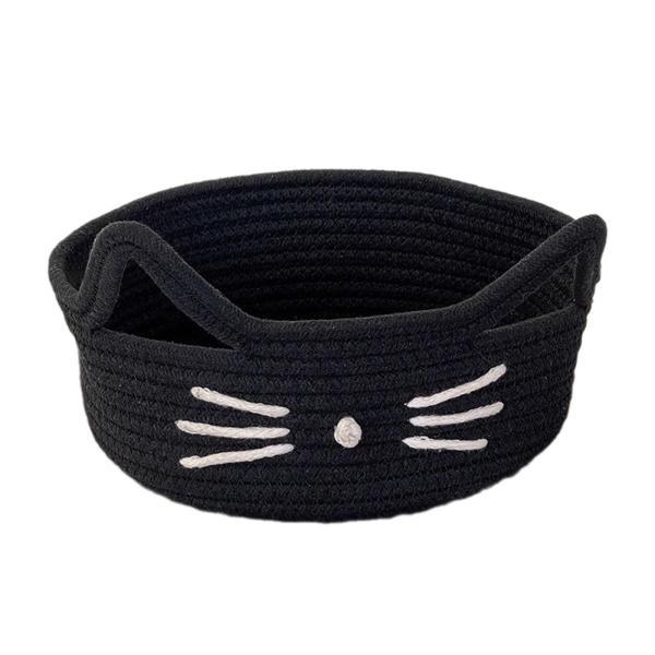 説明:[漫画の子猫のデザイン]: 当社の収納バスケットは.漫画の猫の形でデザインされており.斬新で創造的です.サイズは23cmx10cm/9.06インチx3.94インチです. [高級素材]: この収納バスケットは綿ロープ編みで.柔らかい質感...