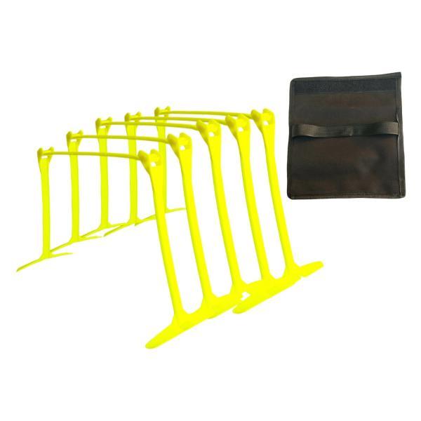 仕様:素材: PVCサイズチャート:開封後40cmx19.5cmx32.5cm/15.75インチx7.68インチx12.80インチパッケージに含まれるもの:5つのスピードトレーニングハードルキャリーバッグ1個...