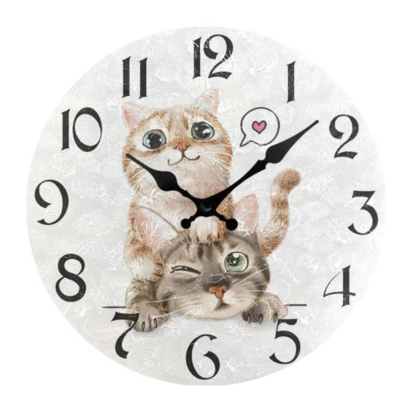 説明:[かわいいデザイン]: 面白い猫の壁掛け時計は.大きなアラビア数字とかわいい猫の模様が特徴で.ユニークで面白く.あなたの空間に鮮やかな色のタッチを加えます. [装飾壁掛け時計]:壁掛け装飾時計は静音スキャン操作機構を採用しており.ノイ...