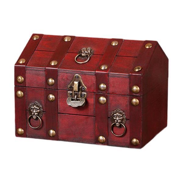 「骨董品」木製ボックス 海賊宝箱 Amazon｜海賊の宝箱収納ボックス-耐久性のある木製の構造