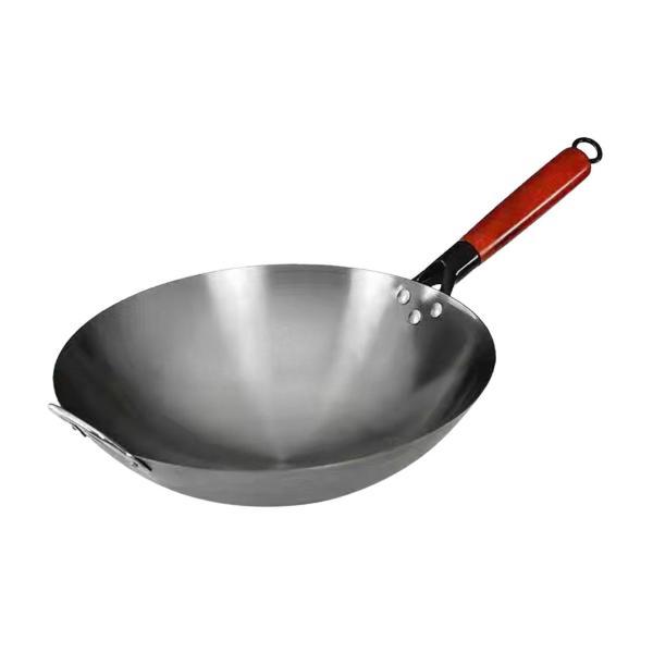 中華鍋 丸底中華鍋 手動鍛造鉄鍋 伝統的なガス調理中華鍋 調理器具 万能沸騰中華鍋 鉄製中華鍋