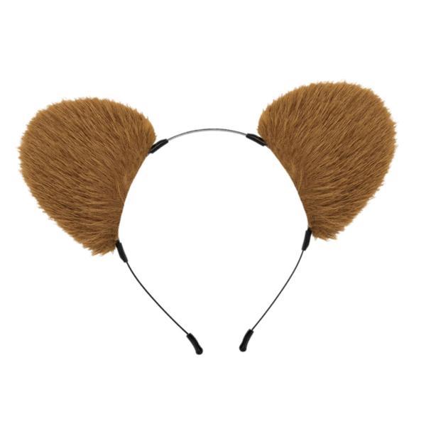 ふわふわのパンダの耳のヘッドバンド コスプレ かわいい動物の耳 ヘアフープ ハロウィン プロム用
