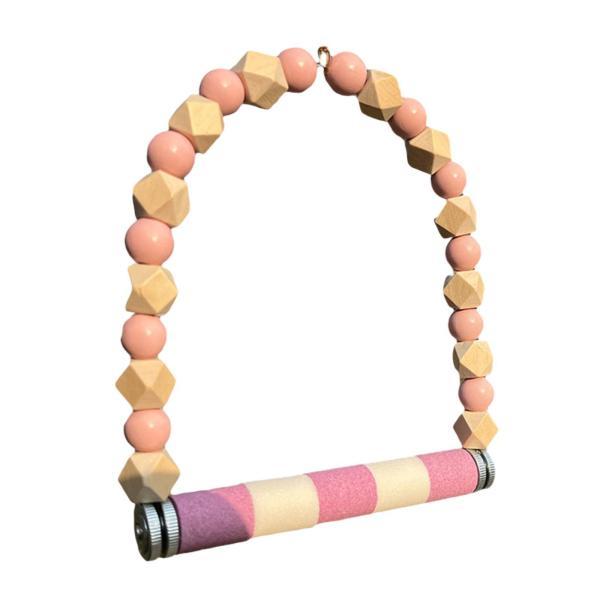 仕様:素材: 木製ビーズと石の棒サイズチャート:15cmx18cm/5.91インチx7.09インチパッケージに含まれるもの:木製バードスイングパーチ 1個...