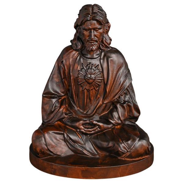 イエス・キリスト像 Jesus Statue アンティーク 木彫り彫刻 木製置物イエス像装飾宗教コレクション彫刻飾り本棚新築祝い屋内デスク