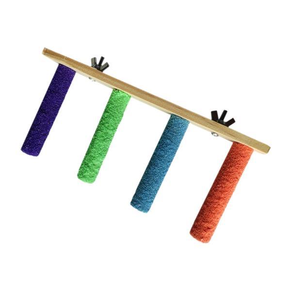 説明:[材料:木から作られたこのオウムの登山おもちゃは.鳥を引き付ける砂コーティングされた表面を特徴とし.羽のある友人が立って休むのに理想的なものを提供しますハードコーティングがくちばしや爪を自然にトリミングし.鳥の安全な噛むことを保証する...