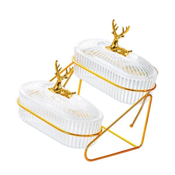 説明: gaterials:フルーツプレートは厚いPVCと鉄のフレーム.グリッドデザイン.プレートとトレイを分離できますクリエイティブデザイン]:エルクフィギュアデザインの蓋をしたこのドライフルーツディッシュ.ファッショナブルです.軽くて豪...