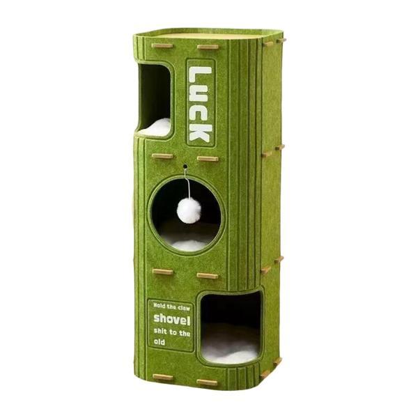 説明:[3層の快適さと多用途性]: この3層フェルトキャットハウスは.休息と遊びの素晴らしい組み合わせを提供し.猫の友達に昼寝と活動のための専用スペースを提供します. [多頭飼いに最適]: 3段式のデザインで.それぞれの猫が争いのない縄張り...