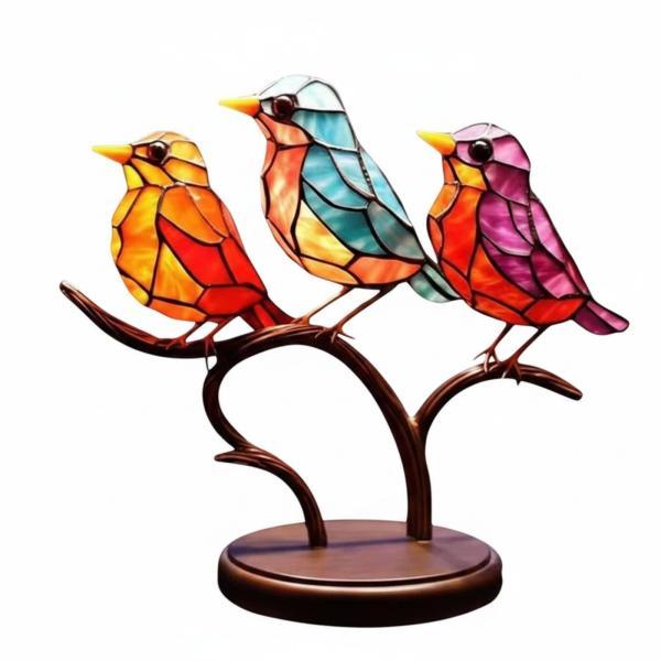 鳥飾り 彫像アート フィギュリン性 アイアン製スタチュー 構造堅固 柔らかな印象 室内暖かみ 個性的フォルム 笑顔を誘うフォーカルポイント シェルフ装飾に適用