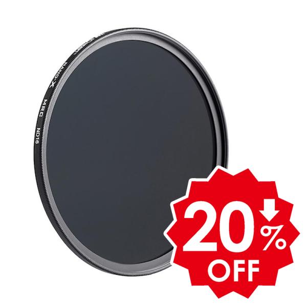 【期間限定20％OFF】K&F Concept NDフィルター NANO-X ND16 62mm MRCコーティング （4絞り分減光）/光量：1/16