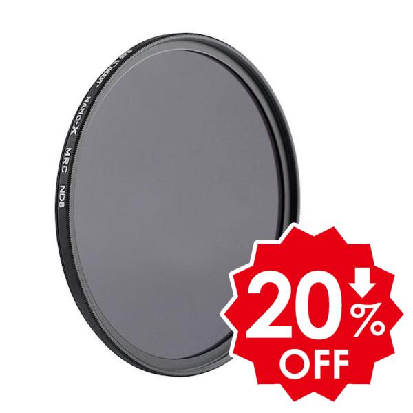 【期間限定20％OFF】K&amp;F Concept NDフィルター NANO-X ND8 77mm MRCコーティング （3絞り分減光） 光量：1/8