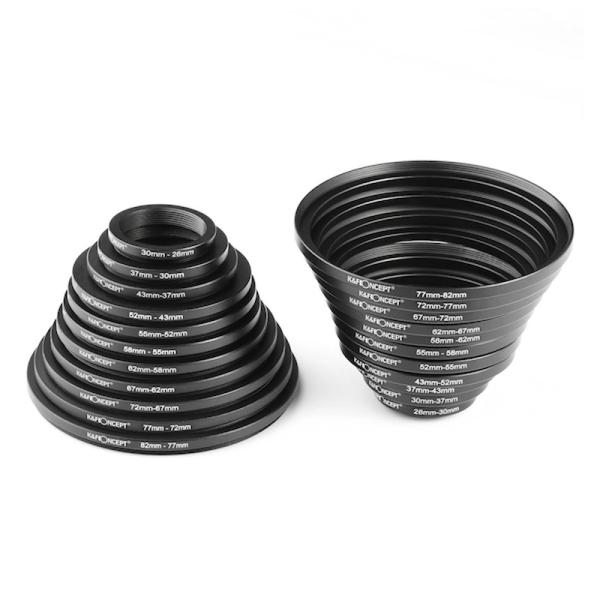 K&F Concept ステップアップリング + ステップダウンリング 22枚 セット KF-SKU0800 ステップ アップ リング フィルター径変換リング