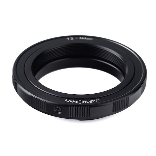 K&F Concept マウントアダプター KF-T2F (Tマウントレンズ → ニコンFマウント変換）Nikon F fマウント用
