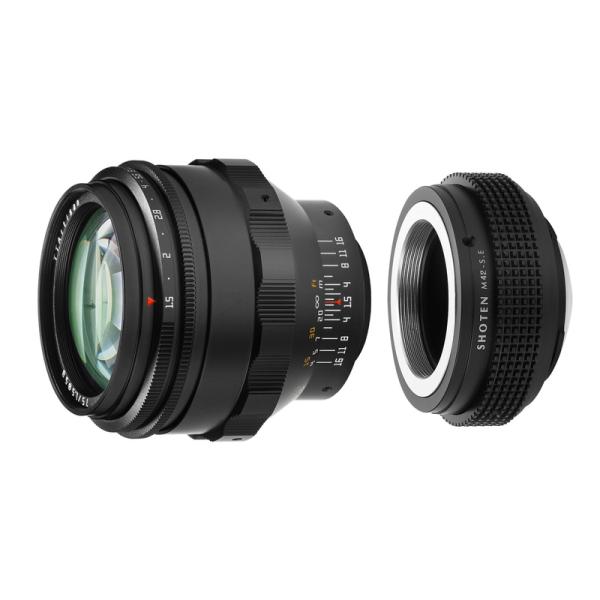 83　　未使用　希少ヘリオス　77M-4　ぐるぐるボケレンズ　M42アダプター付 12 美品 ぐるぐるボケレンズ ヘリオス 44-2 M42アダプター付
