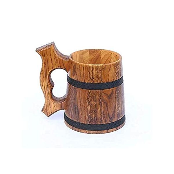 手作りビールジョッキ木製タンカードビールスタインアルダーウッドビアマグ 素晴らしいギフトのアイデア 並行輸入品 大感謝セール
