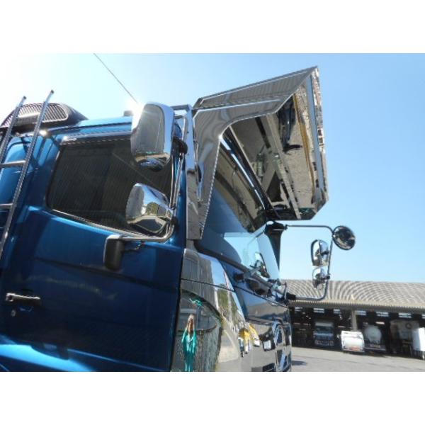 日野 17プロフィア ミラー格納式フロントバイザー (D2E-601)鏡面 日野 17プロフィア ミラー格納式フロントバイザー (D2E-601)鏡面