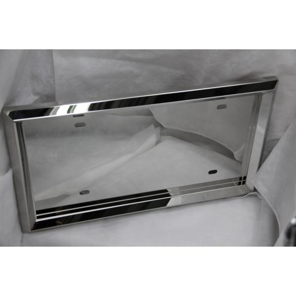 ナンバープレート枠(大型車用) 20角おこし ウロコ : ステンレスアートG 