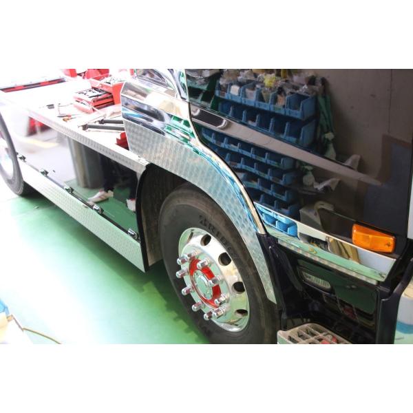 再値下げ、UDTRUCKS クオン ステンレス マッドガード ウロコ柄 楽天市場】期間限定！20％オフセール♪【送料無料】【UDTRUCKS