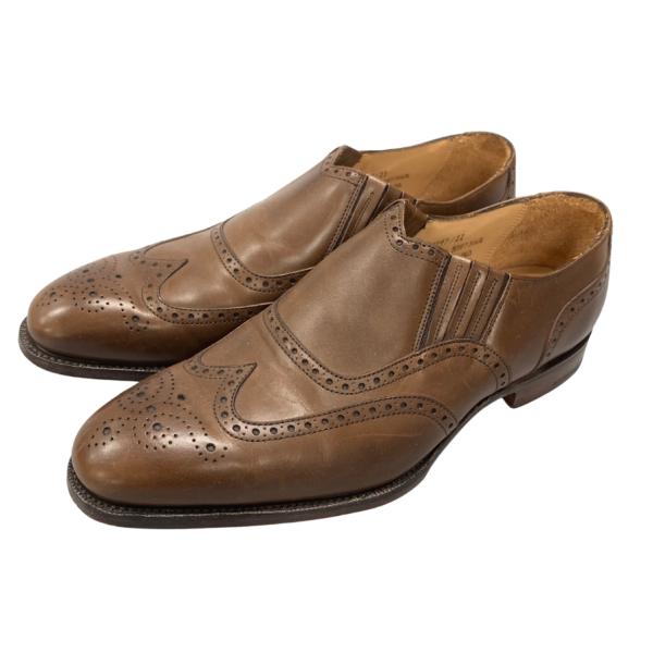 【メンズブランド革靴】アルフレッドサージェント UK8.5 Uチップ ブラウン 極上☆(英)アルフレッドサージェント UK7程度【☆WESTONロジェ似