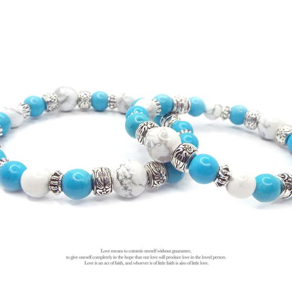 【2000円以上ご購入でネコポス送料・無料キャンペーン中】シンプルなデザインだからペアブレスレットとしておススメ☆2人で達成したい目標がある2人の夢があるそんな2人にオススメのパワーストーンペアブレスレット♪ペアブレスレットは記念日誕生日ク...