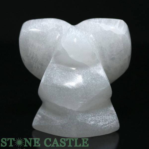 石流通センター 天然石 彫刻置物 セレナイト ハートエンジェル