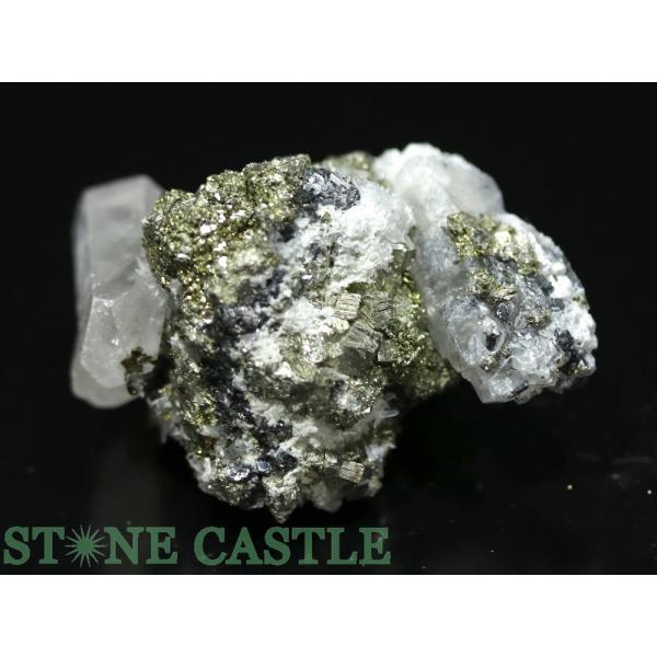 石流通センター 一点物 天然石 原石 パイライト水晶共生クラスター (M