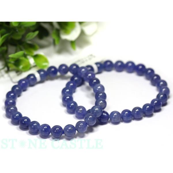 高品質タンザナイトルビー天然石パワーストーン ブレスレット 石流通センター 高品質 ブレスレット タンザナイト (3A) (約7.5〜8mm