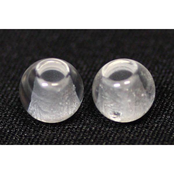 石流通センター 丸ビーズ 水晶 6mm (2.5mm穴) 30粒セット売り 天然石 