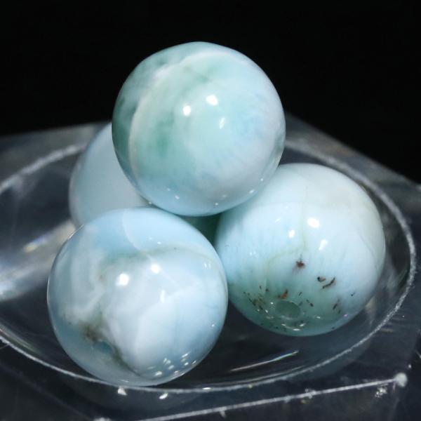 石流通センター 丸ビーズ ラリマー (2A) 12mm 1粒売り 天然石 