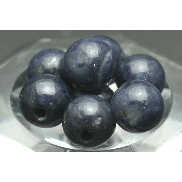 石流通センター 丸ビーズ サファイア (5A) 6mm 粒売り(2個セット) 天然石 パワーストーン