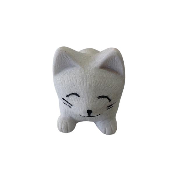 猫　招き猫　天然石　彫刻　オブジェ　置物　インテリア　工芸品　美術品　A3322 stoneyamagishi5_03-0063