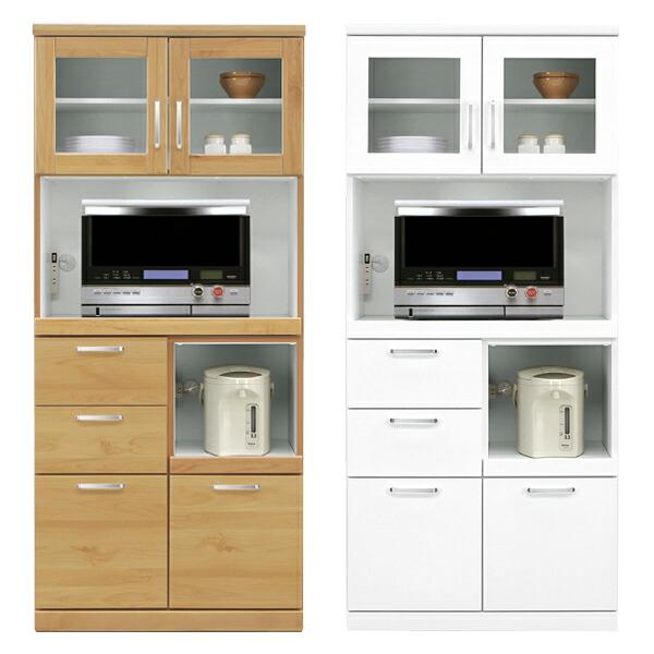 レンジボード 幅80cm 完成品 食器棚 レンジ台 国産 モイス付き ハイレンジボード Ezki 02 80od 家具通販 杏樹 通販 Yahoo ショッピング